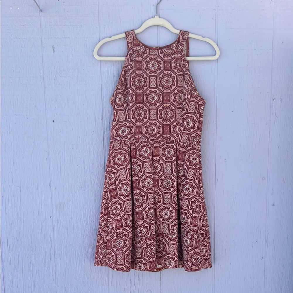 A-line mini Dress in Red Pattern - Picture 1 of 8